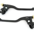 Kawasaki GP Lever Perch Assembly Set - Clutch + Drum Brake - Black - 7/8"