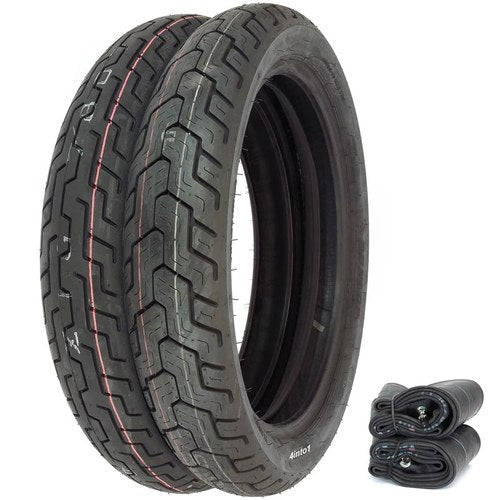 Dunlop D404 Tire Set - Honda CM400A/T 79-80 CM400E CM450E - Tires and Tubes