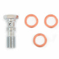 Double Banjo Bolt With Crush Washers Chrome M10 x 1.25 Caliper Master Cylinder