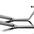 Delkevic 2-2 Exhaust Steel 16" Slash Cut Tip Mufflers Triumph Bonneville 17-20