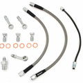 Short Stainless Steel Brake Line Kit Clubman Drag Bars CB450K 70-71 CB750K 69-72