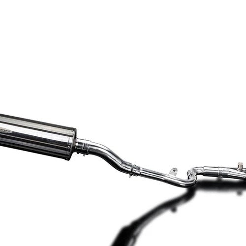 Delkevic Full 2-1 Exhaust System 14" Oval Muffler - Kawasaki Ninja 300 - 13-17