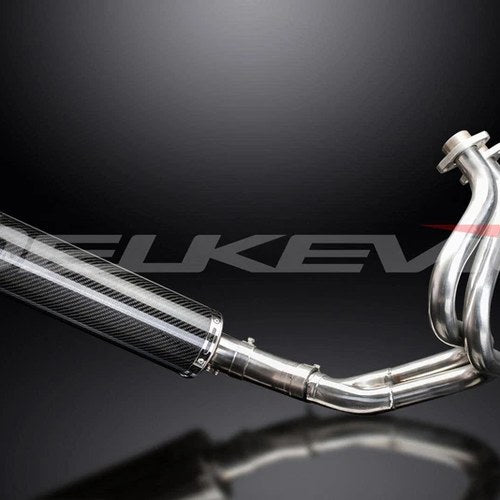 Delkevic Full 2-1 Stainless Exhaust 14" Carbon Muffler Kawasaki Ninja 650 12-16