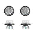 4 Pack Clear Reflector License Plate Bolts and Nuts Set Kit Round 1" Mini