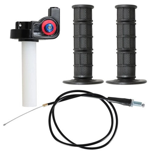 7/8" 22mm Motorcycle Twist Throttle Handle Grip with Cable 50-250CC ATV DirtBike