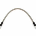 AN3 Clear Stainless Steel Braided Brake Line - Chrome Plated Ends - 10"