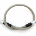 AN3 Clear Stainless Steel Braided Brake Line - Chrome Plated Ends - 20"