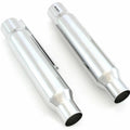 2 Chrome Shorty Mufflers 12" - Motorcycle Silencer Exhaust Fits 1.75 + 1.50 Pipe