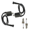 2Pack Ignition Coil + Spark Plug For Yamaha XV535 Virago 535 1987 1988 1990-2000