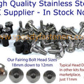 Triumph Tiger 1050 2007-2013 Fairing Bolts Bodywork Screw Clips Kit Stainless