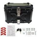 55L Motorcycle Top Case Tail Box Waterproof Luggage Scooter Trunk Storage Black