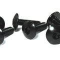 6x Black Aluminium Wind Shield Screen Bolts m5 x 16mm Pan Button Head