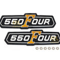 Set of 2 - Side Cover Emblems - 87124-374-000 - Honda CB550K 1974-1976