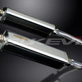 Delkevic 17" Stainless Tri-Oval Mufflers - Suzuki DL1000 V-Strom 2002-2012