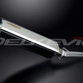 Delkevic 17" Stainless Tri-Oval Muffler - Suzuki GSX750F Katana - 98-06 Exhaust
