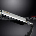 Delkevic 17" Stainless Tri-Oval Muffler - Suzuki V-Strom 1000 2014-2020 Exhaust
