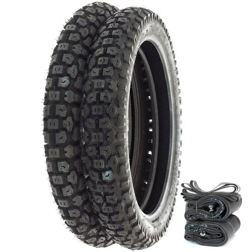 Shinko SR244 Dual Sport Tire Set - Honda XL200R/250 - Tires Tubes and Rim Strips