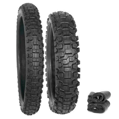 Duro Hard Terrain DM1153 DM1155 Tires & Tubes Set Motocross Honda CRF230F 03-17