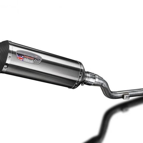 Delkevic 13.5" Stainless X-Oval Slip-On Exhaust Muffler Yamaha XT225 Serow 86-07