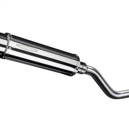 Delkevic 14" Stainless Round Slip-On Exhaust - Kawasaki KLR650 KLR650E 2008-2024