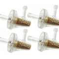 Set of 4 - Clear 90 Degree Fuel Filters - Fits Motorcycle Fuel Line with 1/4" ID