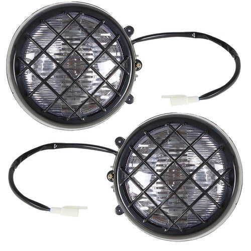 New 2 x Headlights For Yamaha Banshee 1987-2006 lens bulbs lights grills Warrior