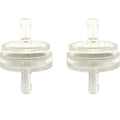 2 Pack Clear Fuel Filters - Disc - 1/8" - 3/16" In Line ATV Motorcycle