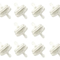 10 Pack Clear Fuel Filters Disc - 1/8" - 3/16" In Line ATV Motorcycle