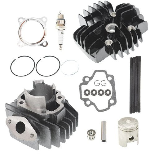 50cc Engine Piston Cylinder Head Top End Kit Fit For 1979-2017 Yamaha PW50 QT50