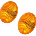2 Pack 5.75" Halogen Headlight H4 Bulb 12V 60/55W Amber Round Glass 5 3/4 Inch