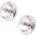 2 Pack 7" Halogen Headlight H4 Bulb 12V 60/55W Clear Round Glass 7 Inch Retro