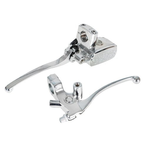 Motorcycle 1" Handlebar Hydraulic Brake Master Cylinder & Clutch Lever