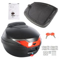 Durable Motorcycle Cushion Tour Tail Box Luggage Top Lock Key Case Scooter 32L
