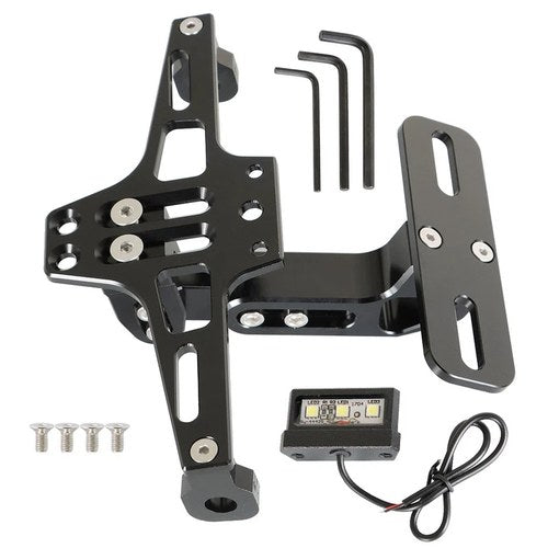 Motorcycle Fender Eliminator Tail License Plate Holder W/ LED Light Universal