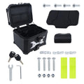 Motorcycle Top Case Tail Box Aluminum Luggage Scooter Trunk Storage 45L Black