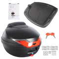 32L Motorcycle Trunk Scooter Box Rear Storage Kit Luggage Top Lock US
