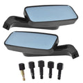 Black Rearview Short Side Mirrors For Dyna Iron 883 Breakout Fxs Honda Suzuki