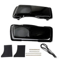 For 1994-2013 Touring Saddlebags Pair 6×9" Speaker Lids Vivid Black Cvo Style