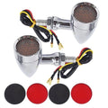 Turn Signal Lights Chrome Iron For Sportster XL Motorcycle LED 1200 883
