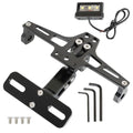 Universal Motorcycle License Plate Holder Tail Tidy Fender Eliminator LED Light