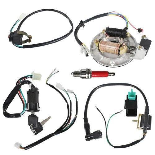 CDI Wiring Harness Loom Ignition Coil Stator Spark Plug 50-140cc Dirt Pit Bike