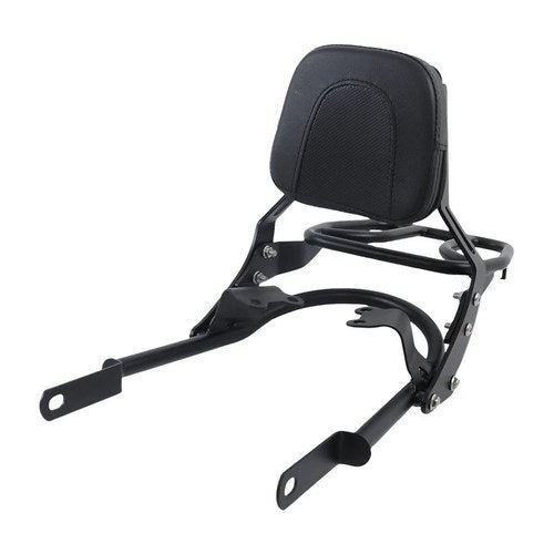 For Bonneville T100 T120/Black Backrest Sissy Bar w/ Luggage Rack 2016-2024