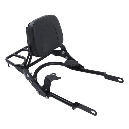 For Bonneville 2016-2024 T100 T120/Black Backrest Sissy Bar w/ Luggage Rack