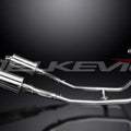 Delkevic Full 2-2 Stainless Exhaust 9" Muffler - Kawasaki Ninja 500R 1987-2009