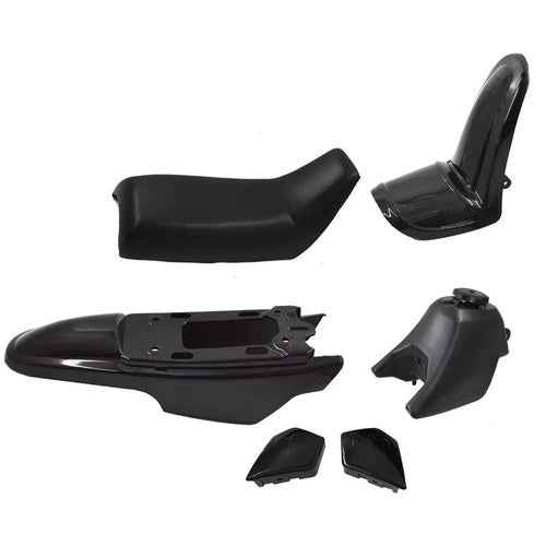 Plastic Fender Front Rear Body Seat Gas Tank Kit Fit For Yamaha PW50 PY50 Black