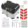 Waterproof Tail Box Top Case Scooter Trunk Storage 45L Motorcycle Luggage Silver