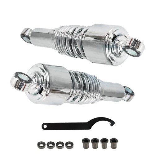 Pair 267mm/10.5" Motorcycle Rear Shocks Absorbers Round Hole Fit For Sportster