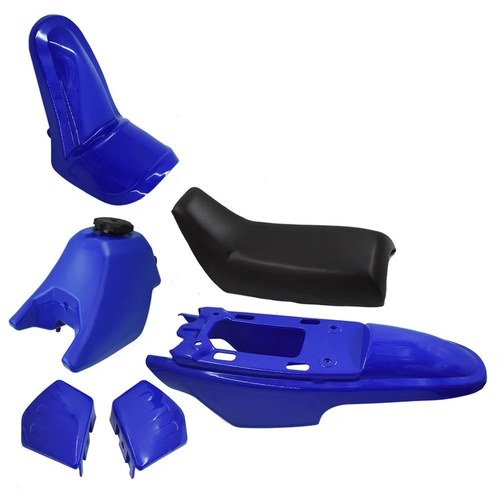 Plastic Fender Body Seat Gas Tank Kit for Yamaha PW50 PY50 Blue
