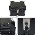 Black 45L Motorcycle Trunk Top Case Scooter Luggage Storage Rear Tour Tail Box