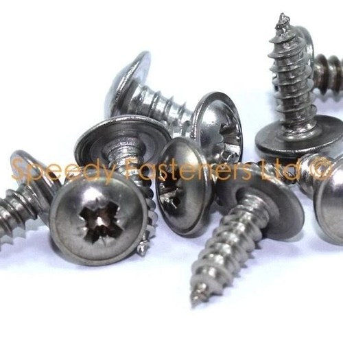 10x Stainless Motorcycle Fairing Panel Self Tapper Screws Pozi 4.2 x 13mm No.8